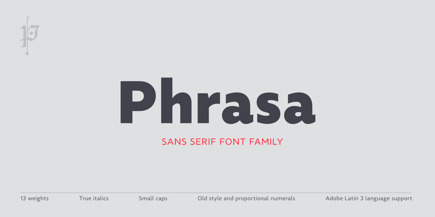 Phrasa Extra Light Font preview